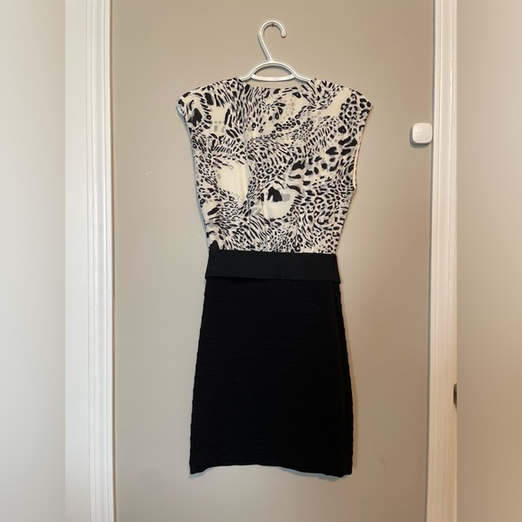 Express Leopard Dress with Belt - Picture 2 of 7
